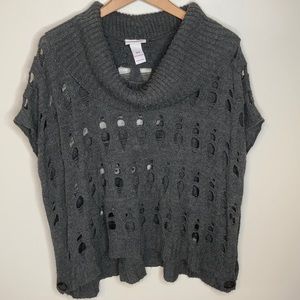 LOOP 18 Cowl Neck Poncho Sweater